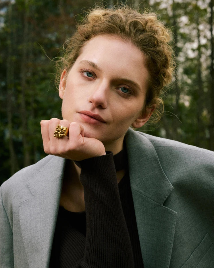 Anel Pingentes de Corações