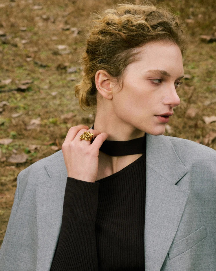 Anel Pingentes de Corações