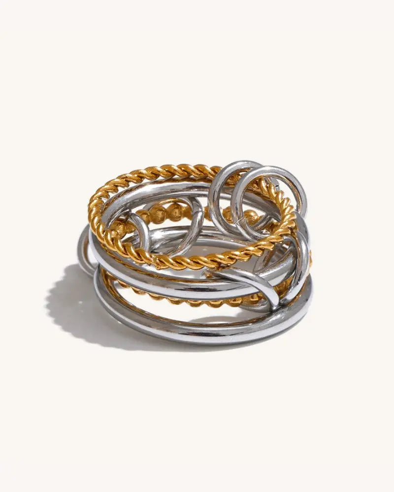 Anel Mix Thin Multicamada