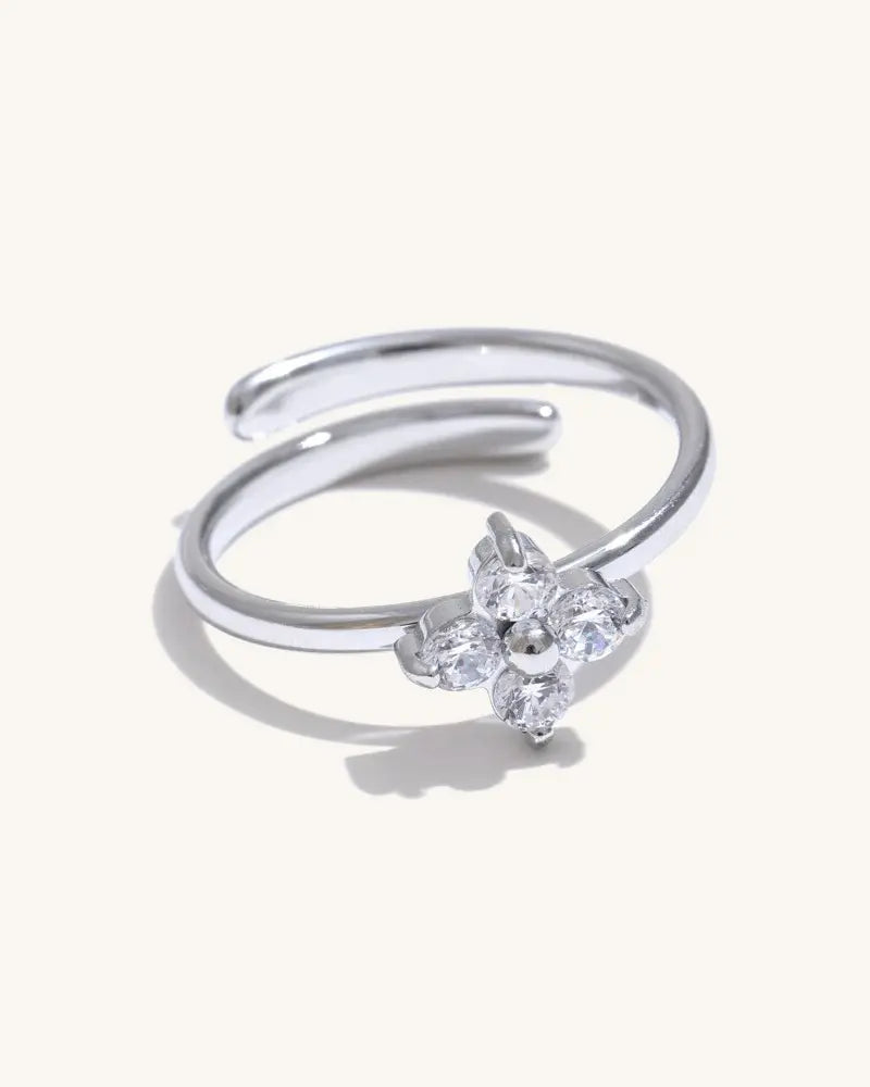 Anel Flor de Zircônia
