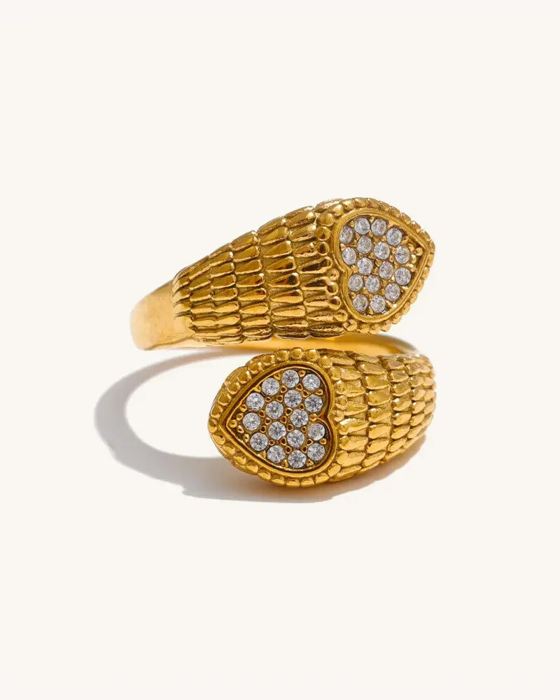 Anel Snake Coração