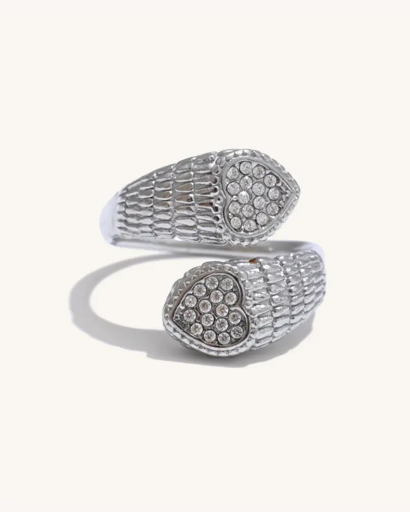 Anel Snake Coração