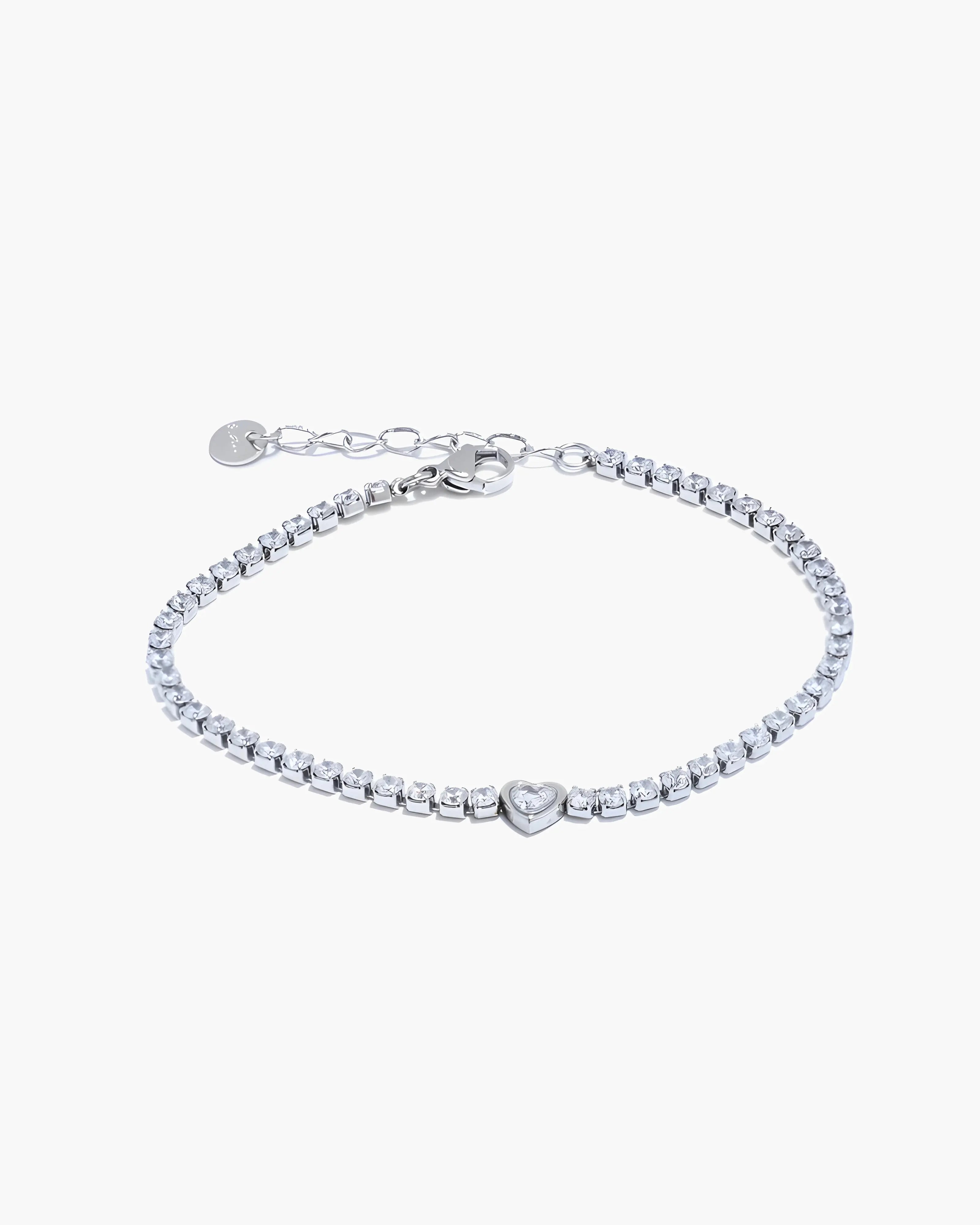 Pulseira Cravejada Coração Cintilante