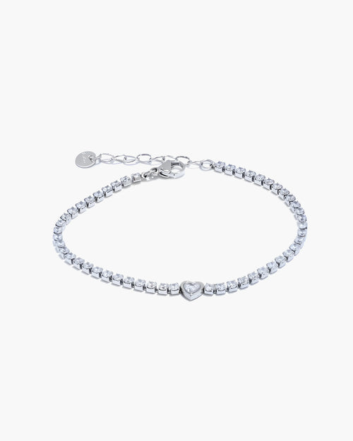 Pulseira Tennis Coração