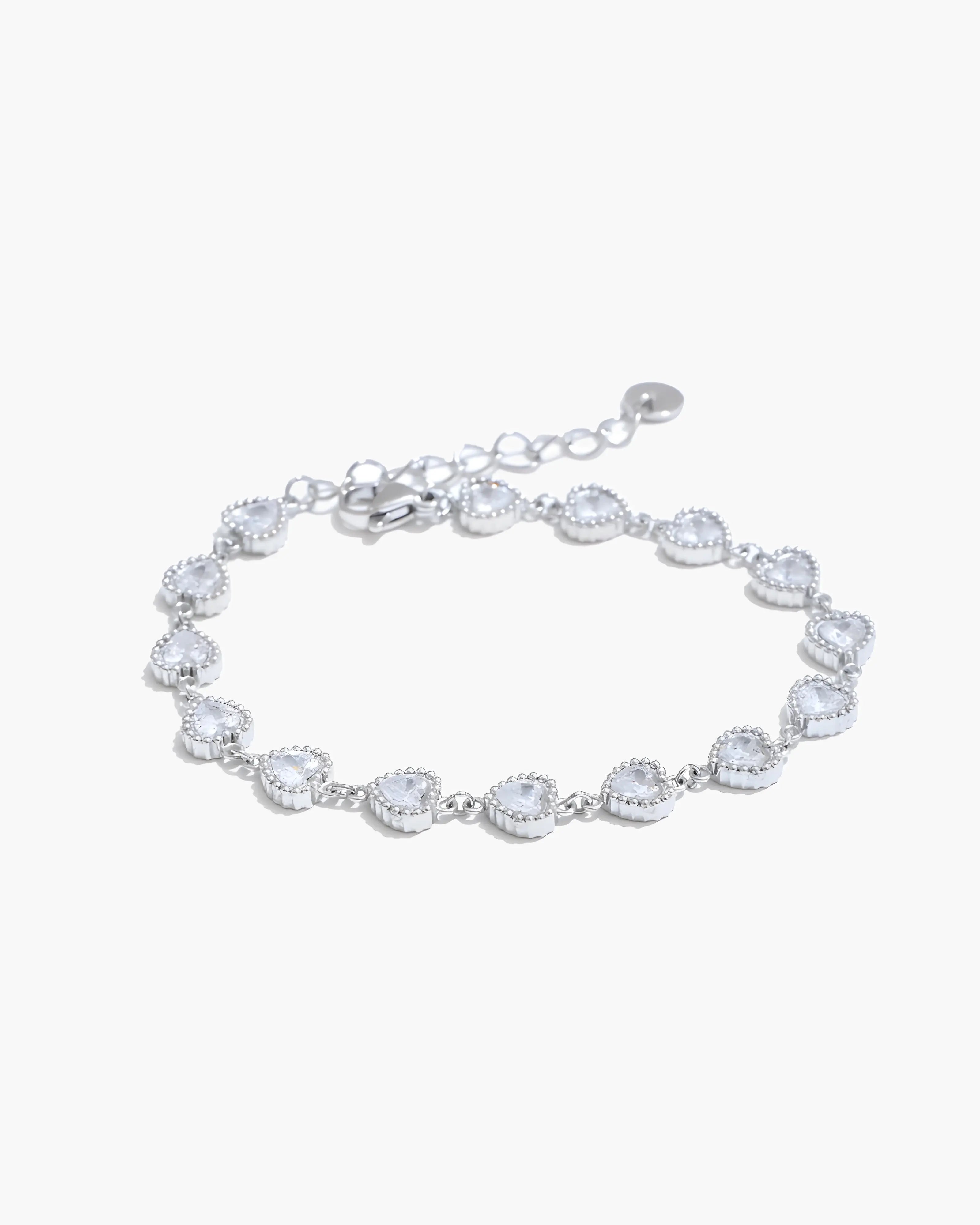 Pulseira Corações de Zircônia
