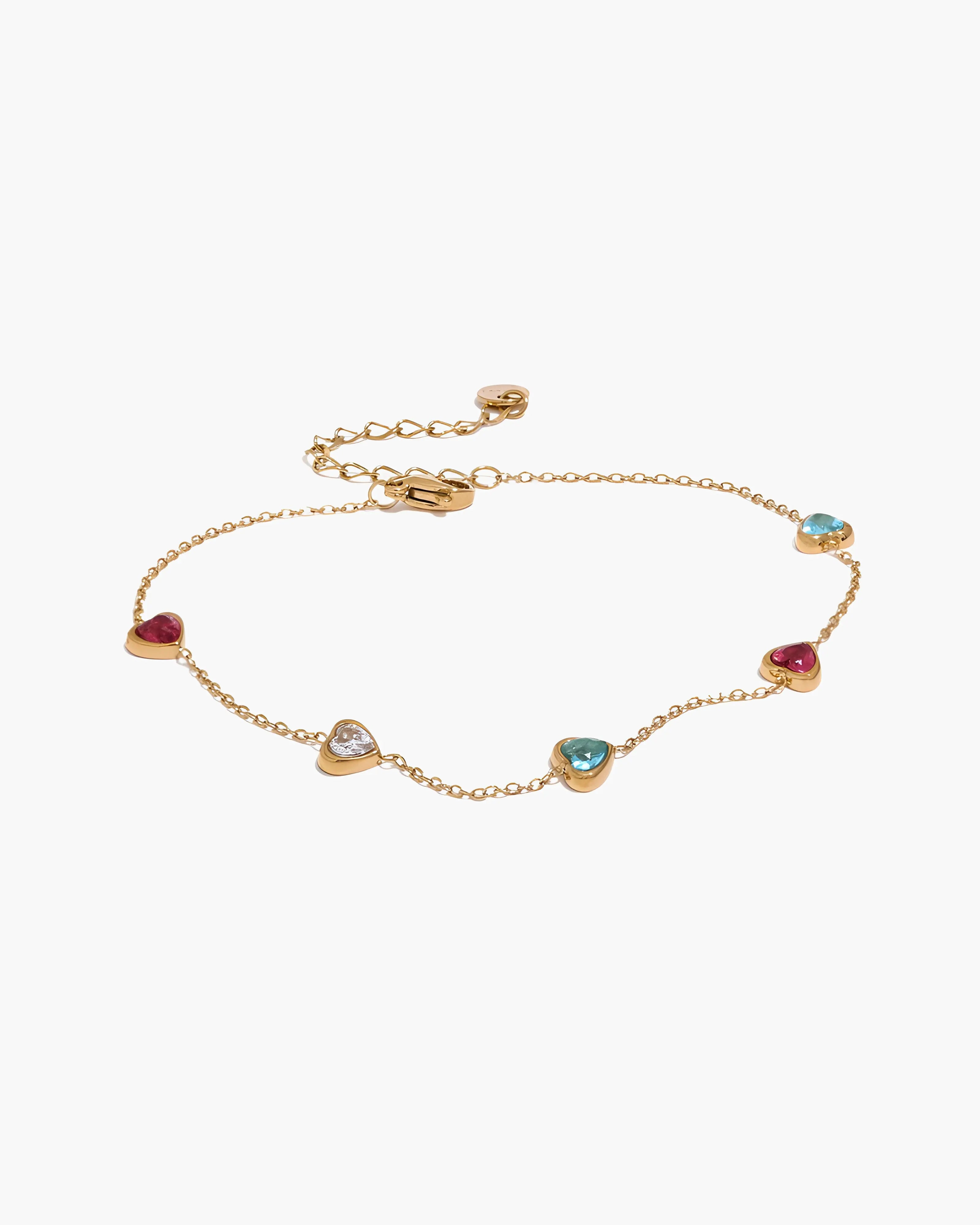 Tornozeleira Corações Coloridos