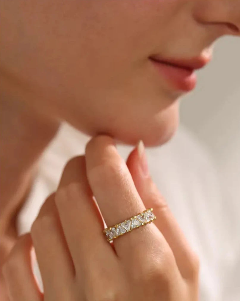 Anel Cravejado Shiny Zircônia