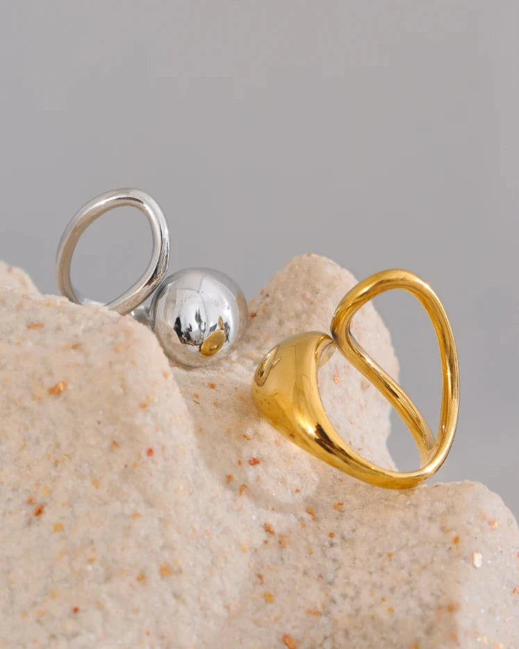 Anel Feminino JUVICI de Ouro 18k e Prata Esterlina