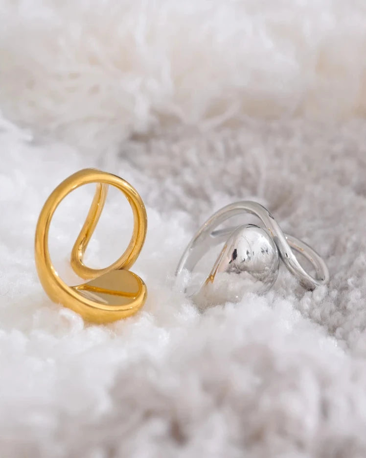 Anel Feminino JUVICI de Ouro 18k e Prata Esterlina