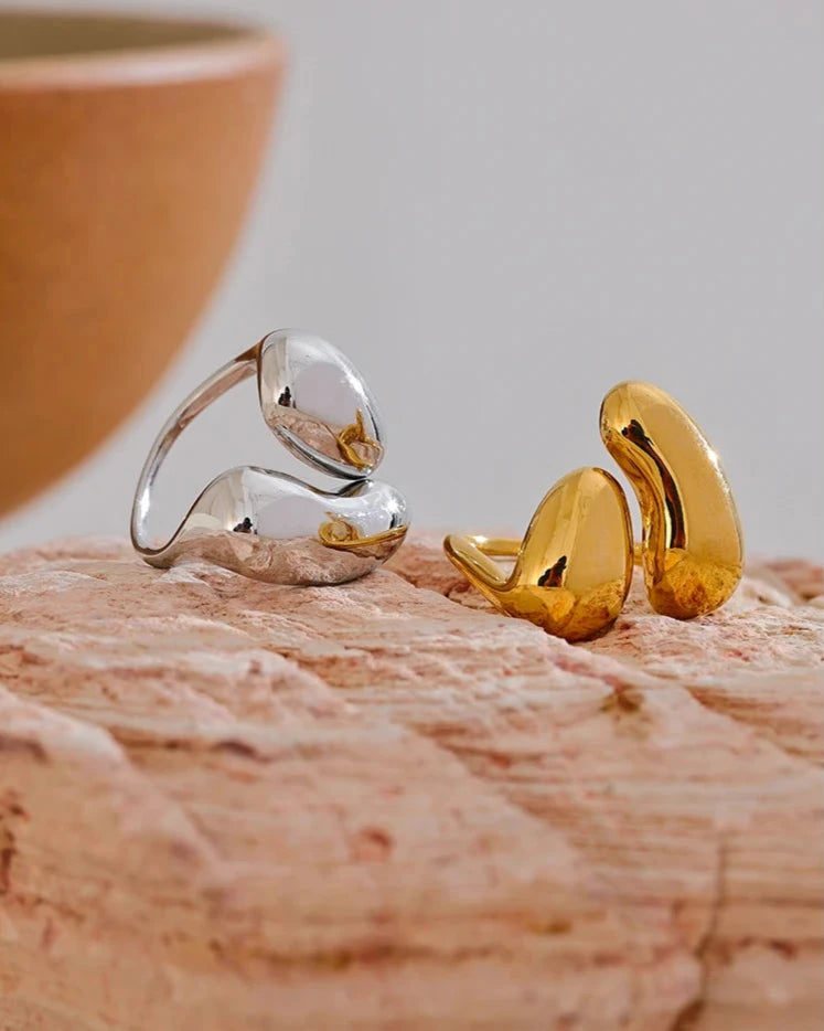 Anel Feminino JUVICI em Ouro 18k e Prata Esterlina