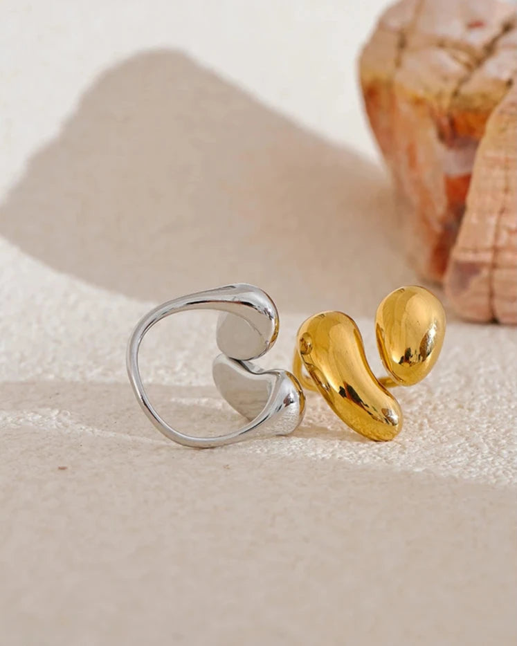 Anel Feminino JUVICI em Ouro 18k e Prata Esterlina