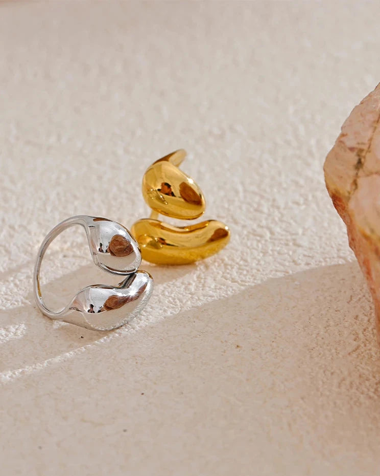 Anel Feminino JUVICI em Ouro 18k e Prata Esterlina