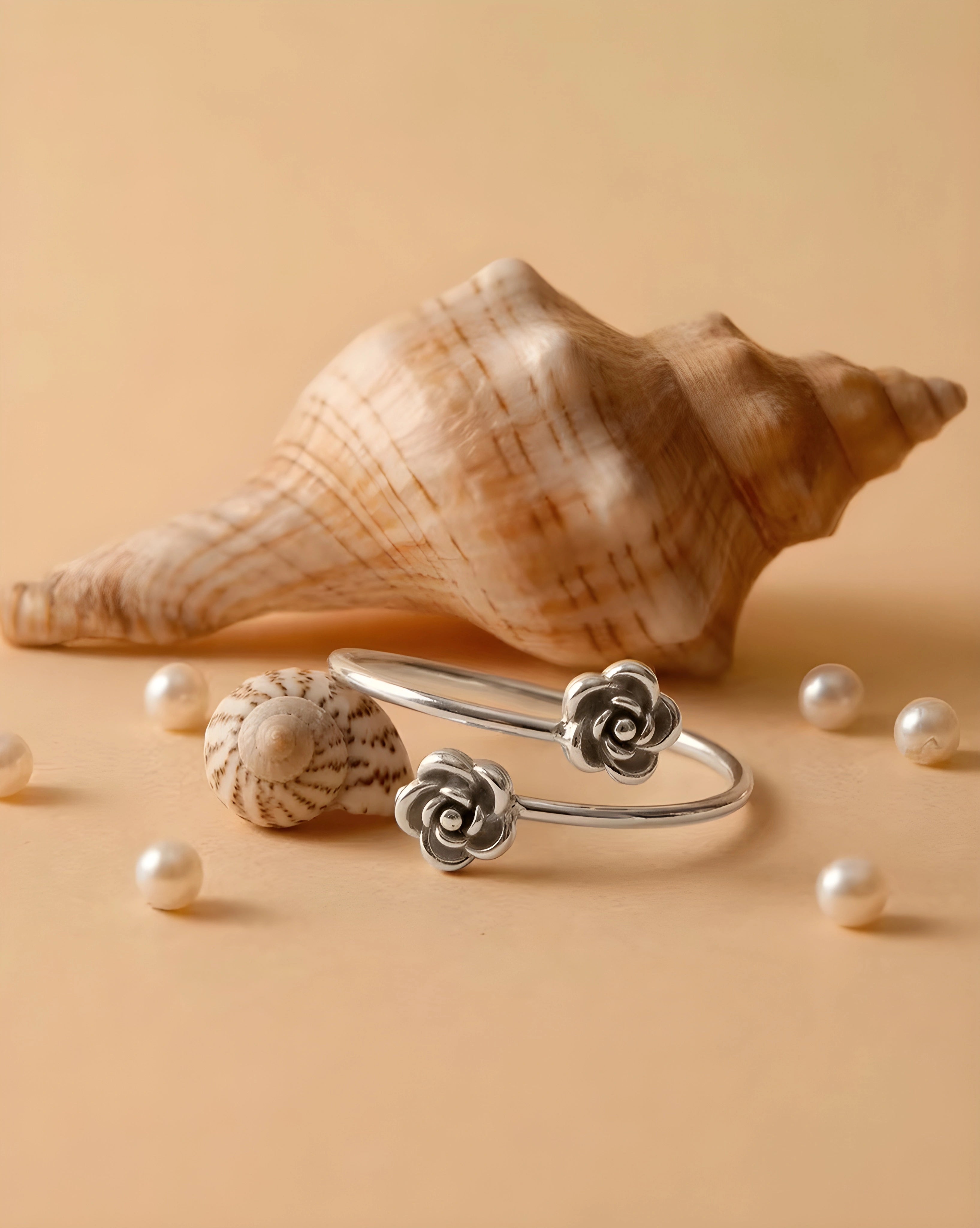 Anel Flor de Rosa Dupla