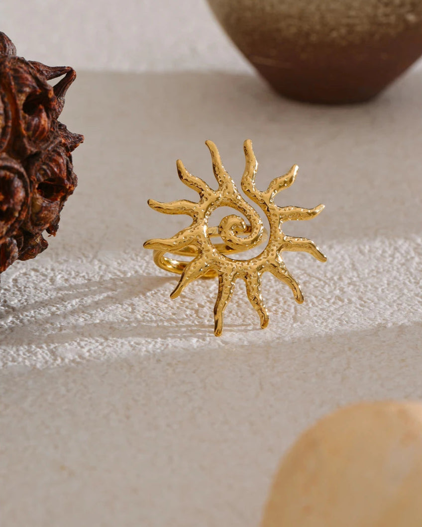 Anel Sol Celeste