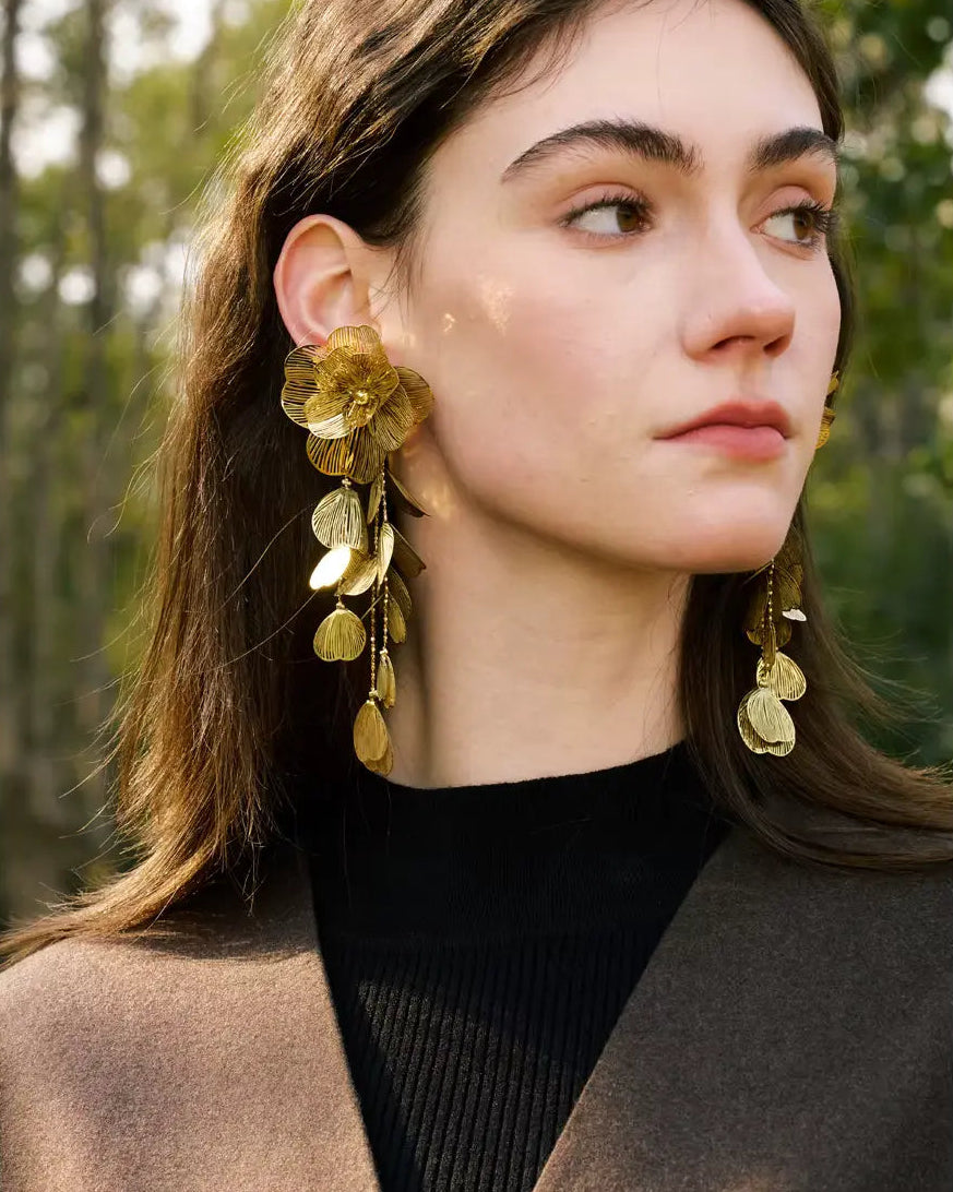 Brinco Floral Cascata