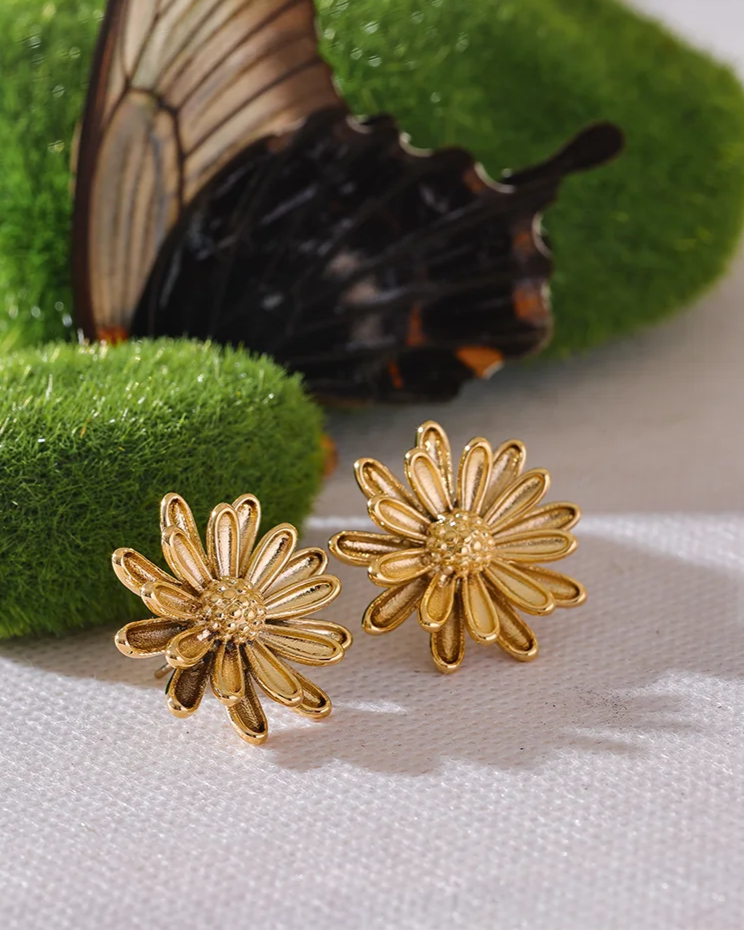Brinco Flor Crisântemo