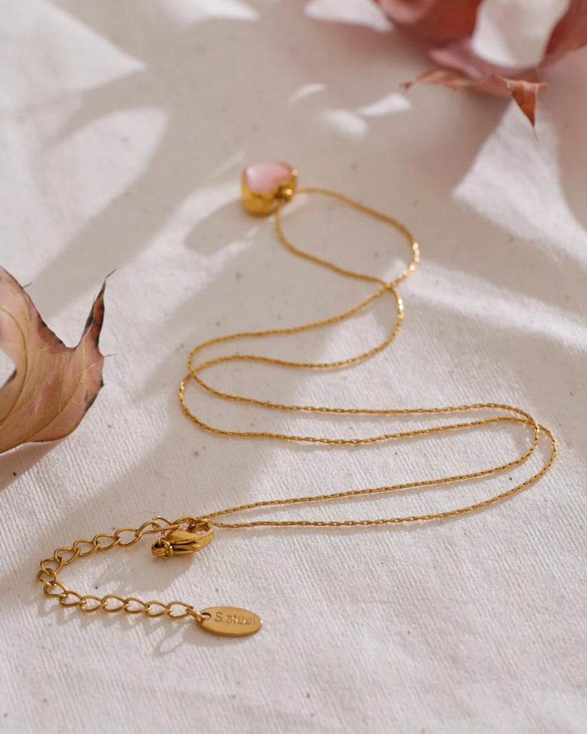 Colar Coração Rose