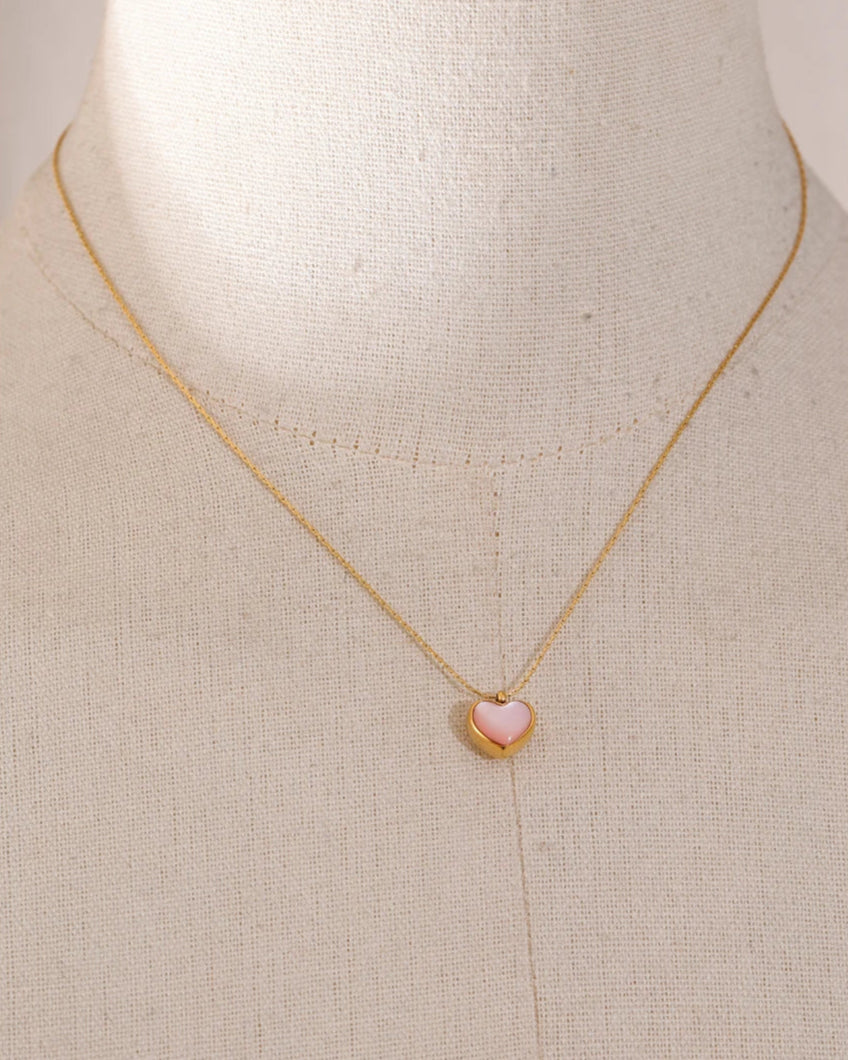 Colar Coração Rose