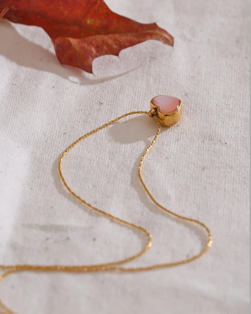 Colar Coração Rose