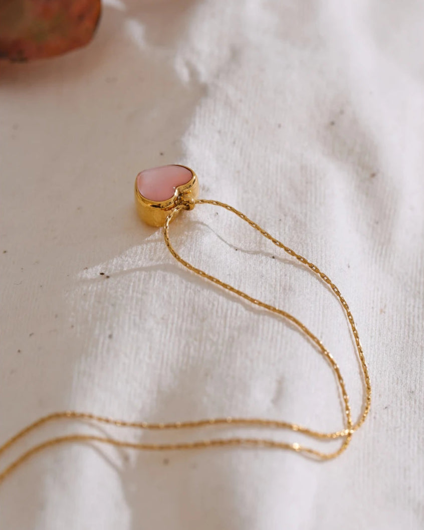Colar Coração Rose