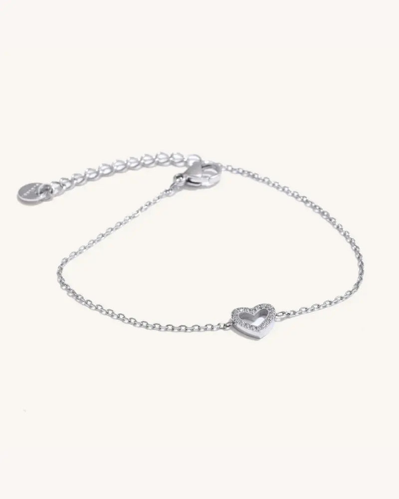 Pulseira Coração Strass