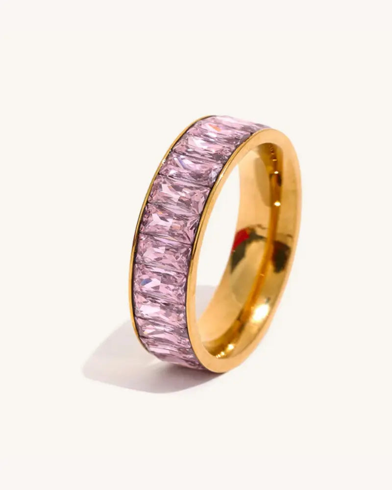 Anel Multicolor Zircônia Liso