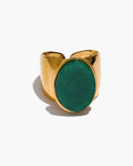 Anel Oval Pedra Natural