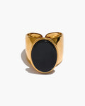 Anel Oval Pedra Natural