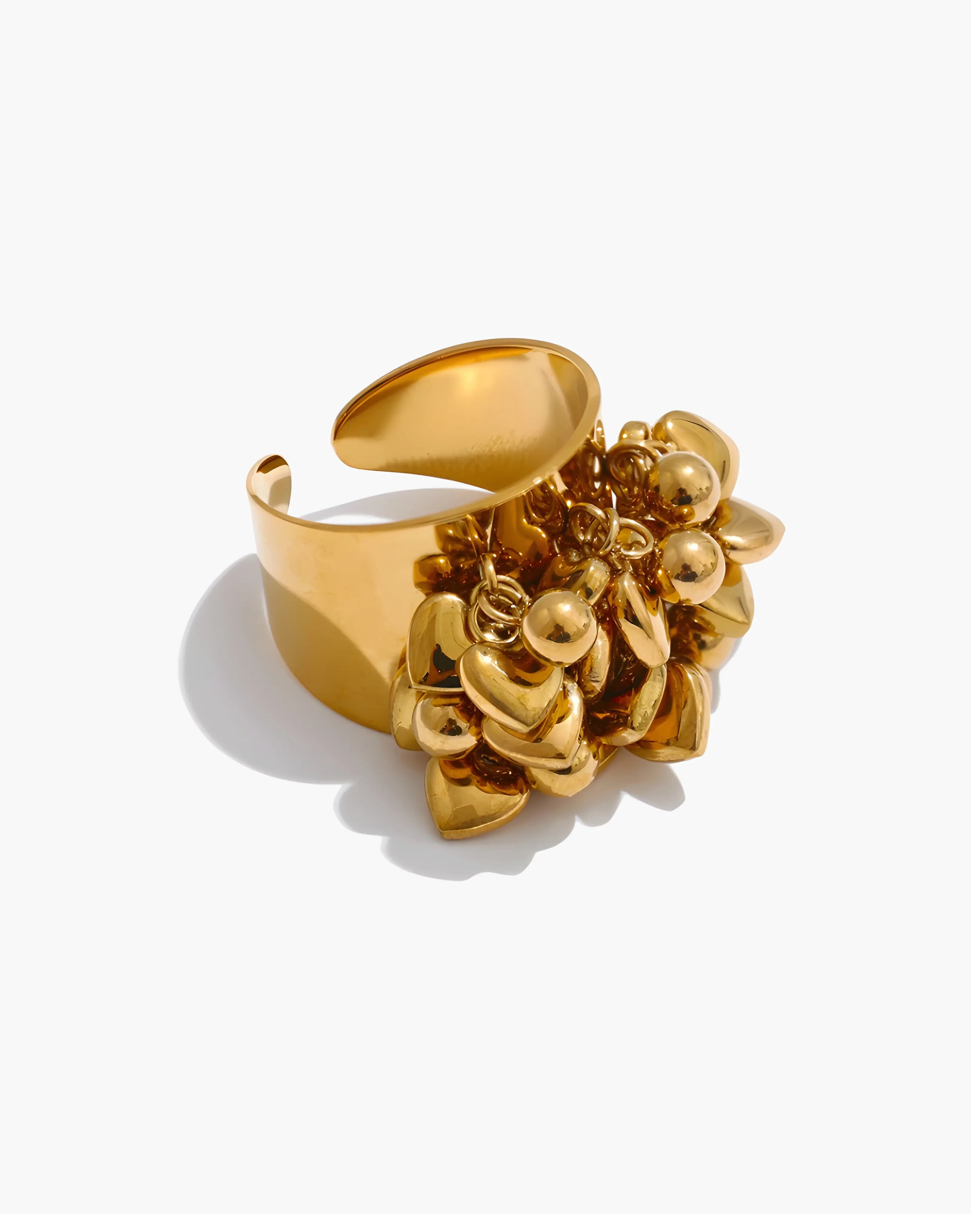 Anel Pingentes de Corações