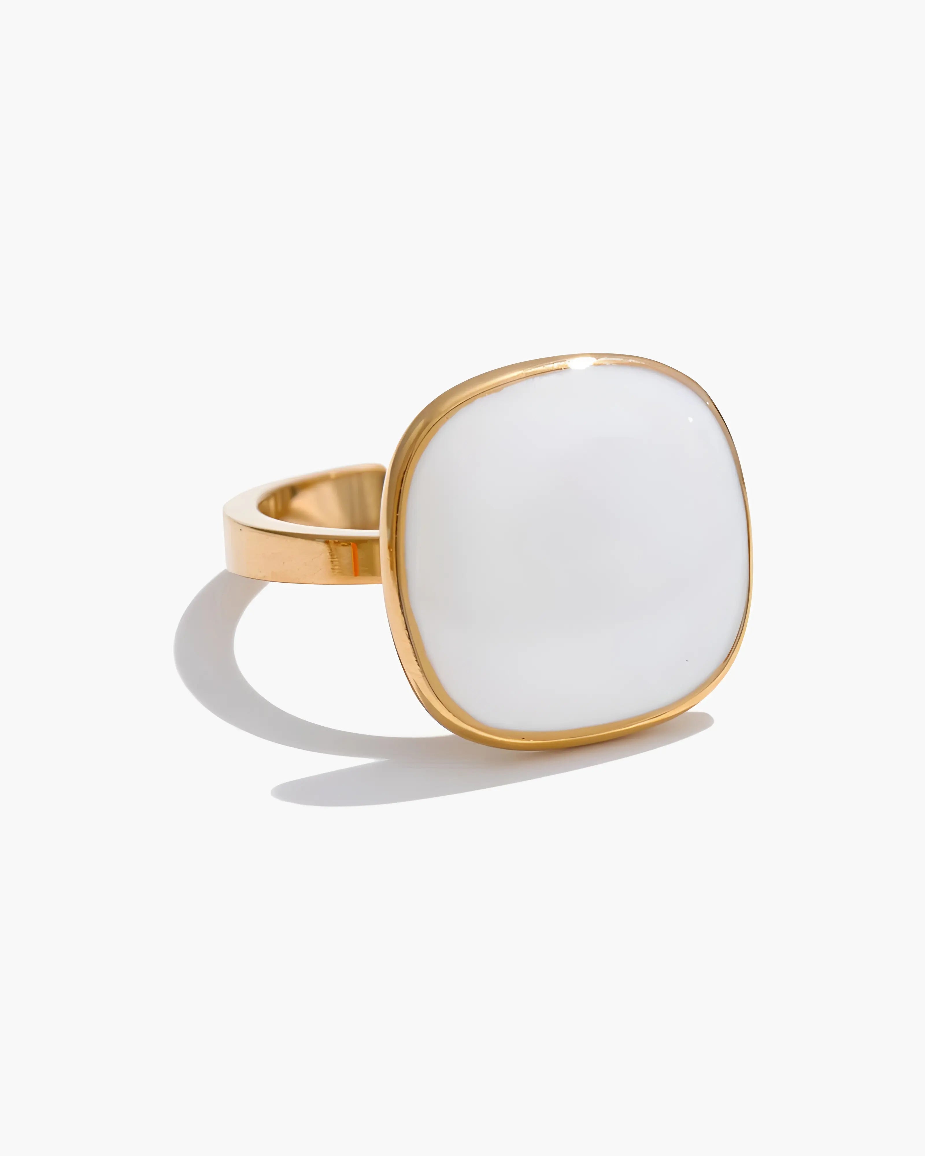 Anel Square Esmaltado