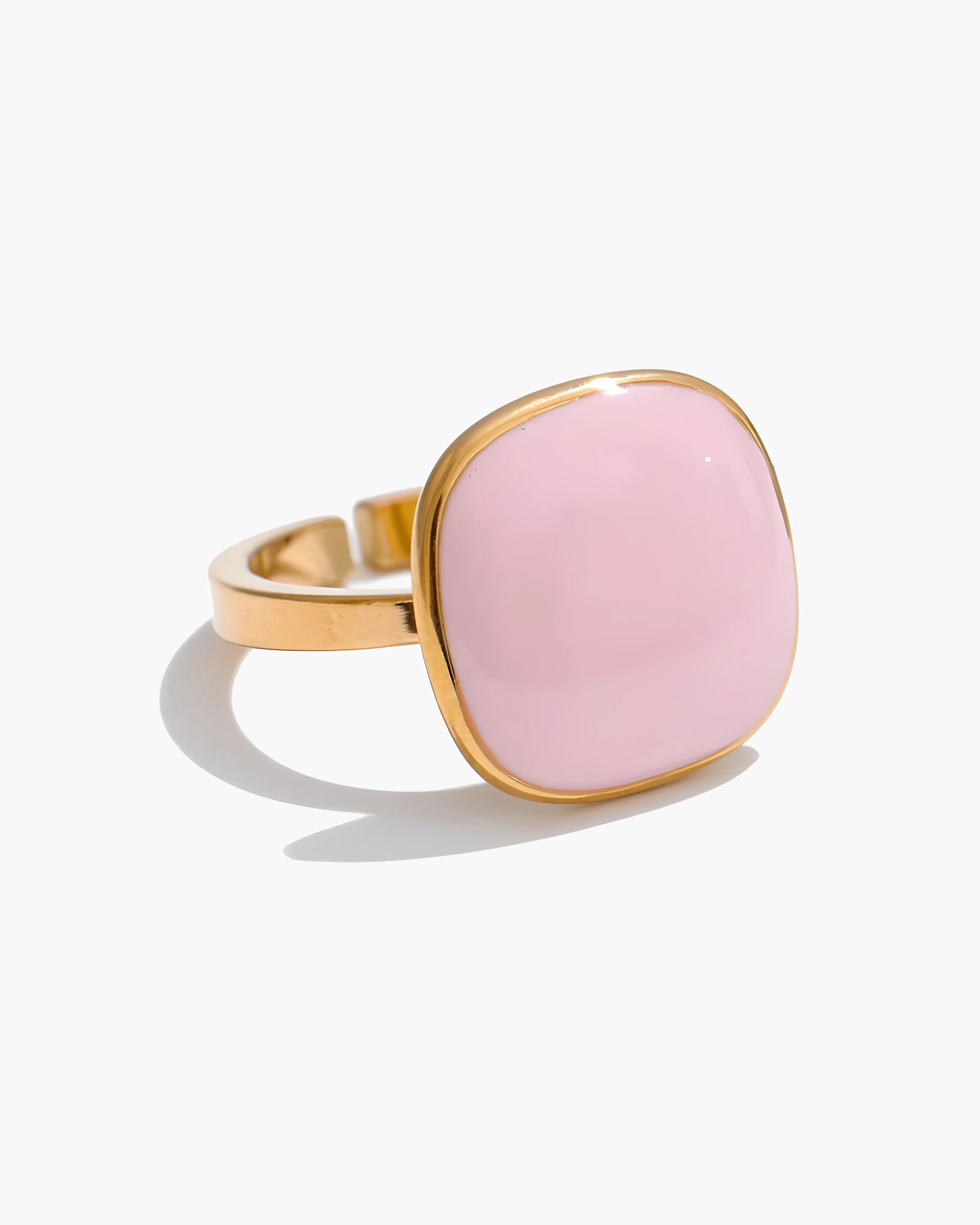 Anel Square Esmaltado