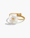 Anel Flor Concha Natural