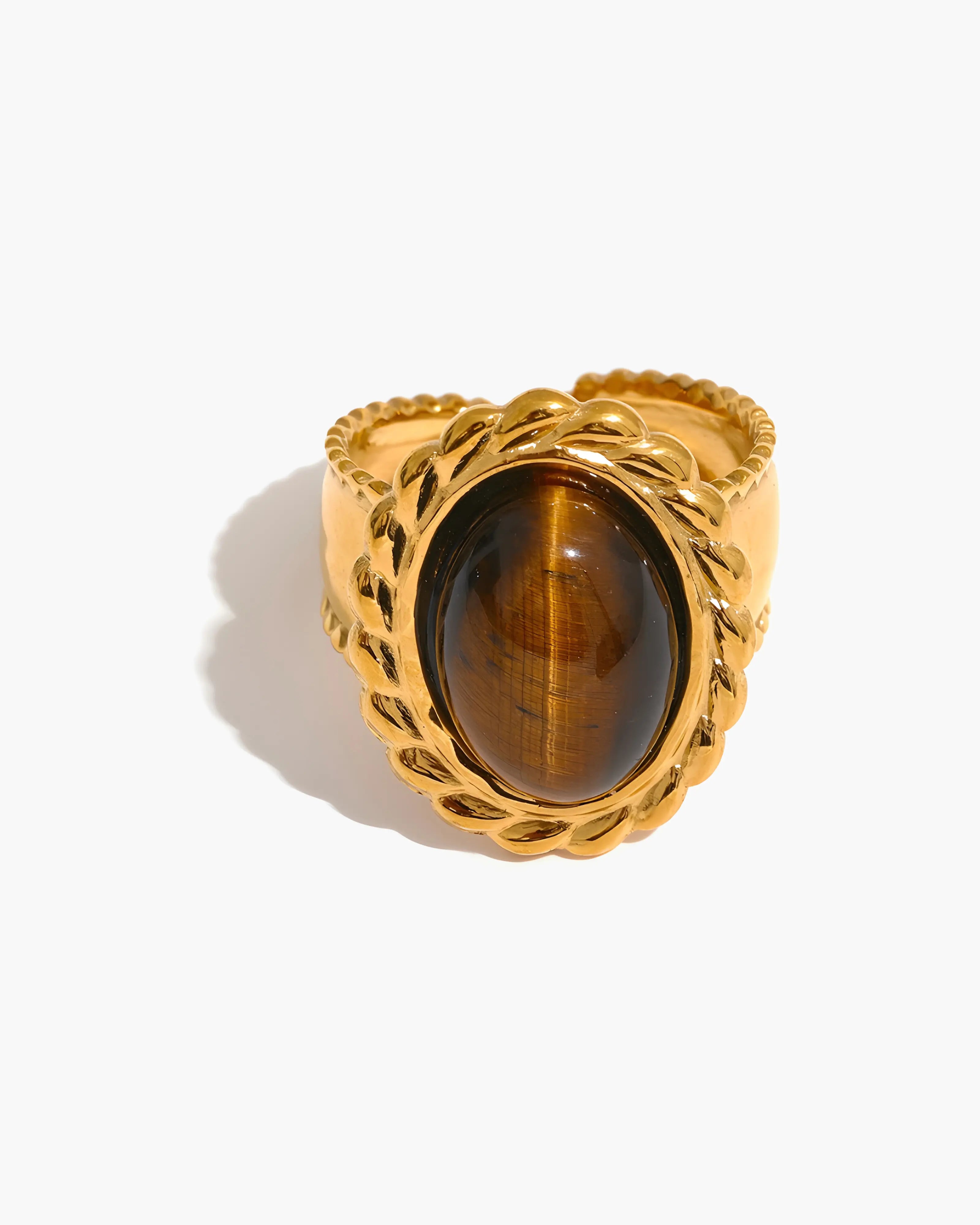 Anel Chunky Olho de Tigre