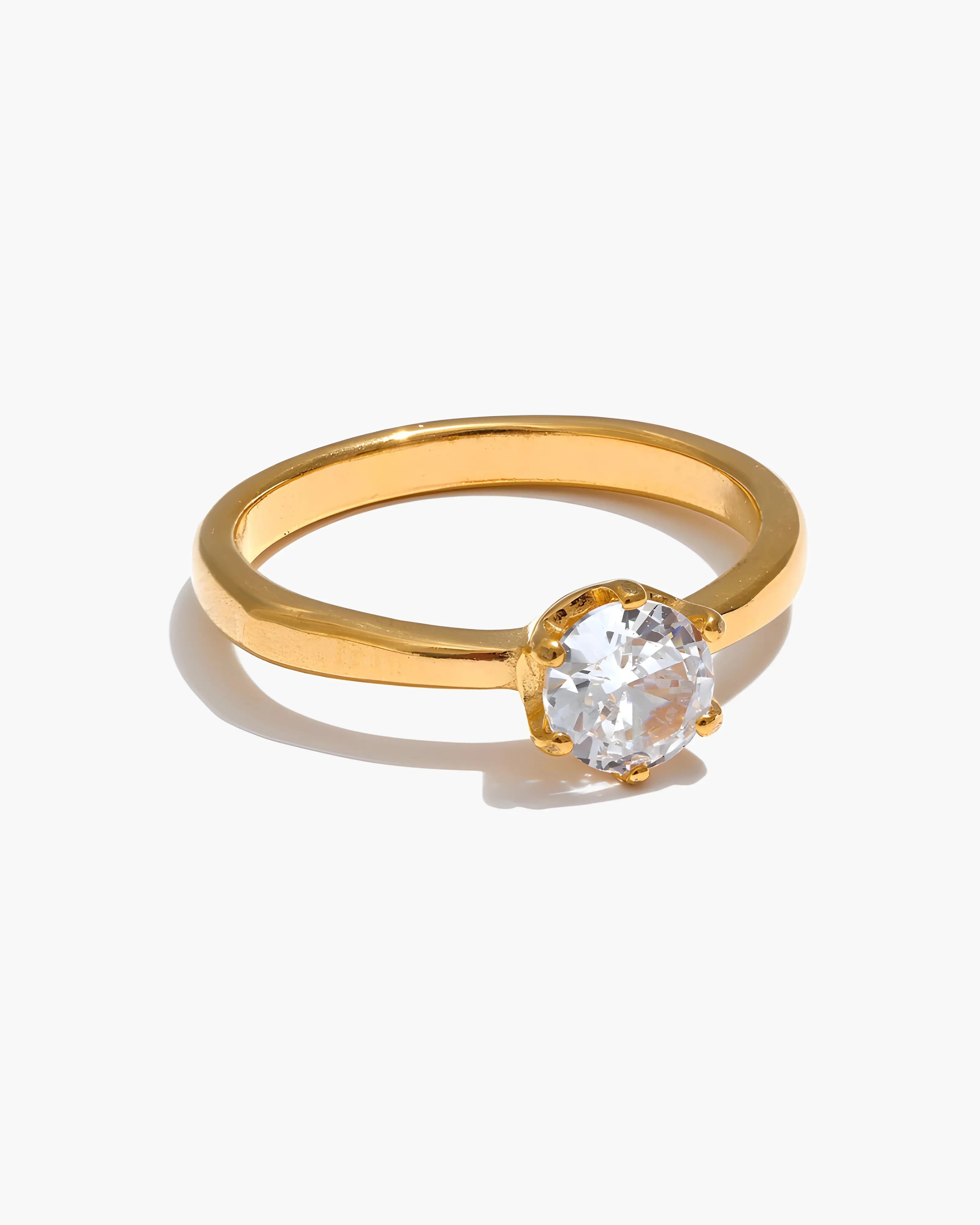 Anel Solitário Clássico