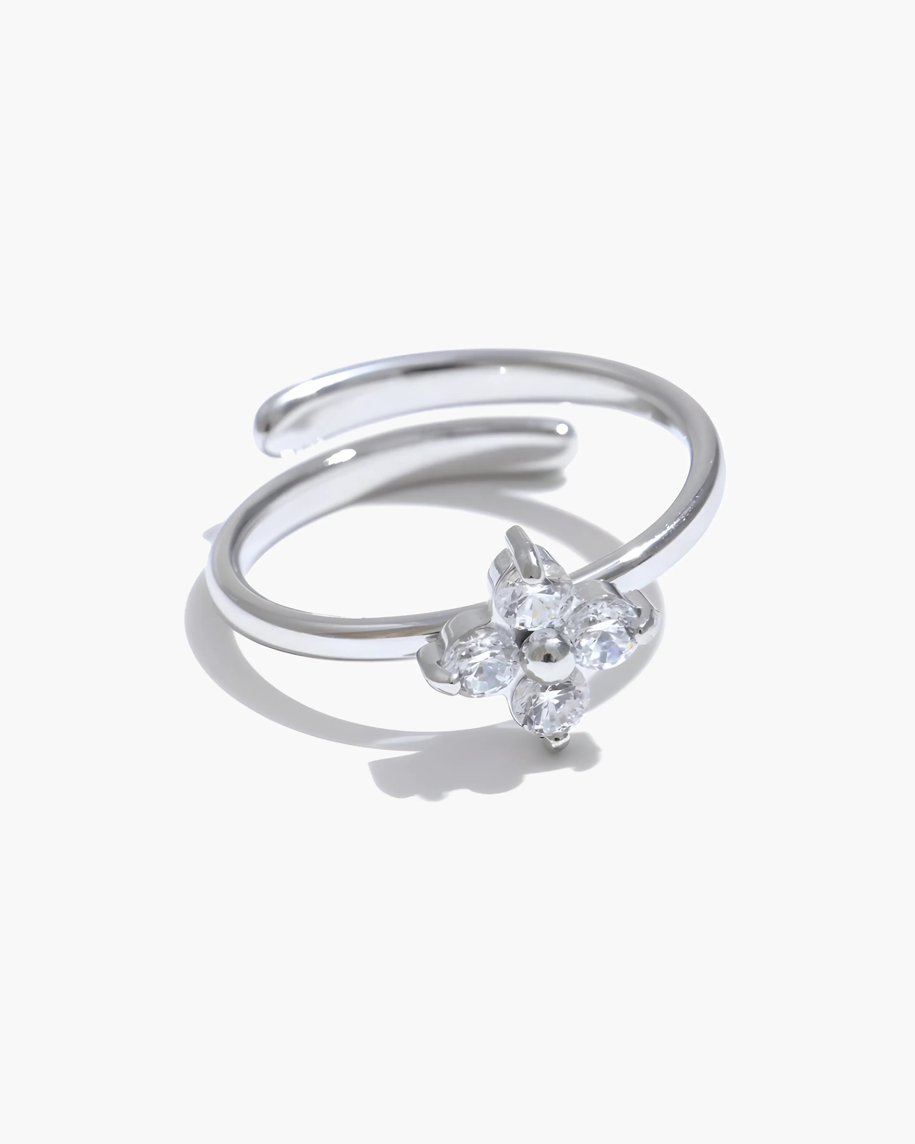 Anel Flor de Zircônia