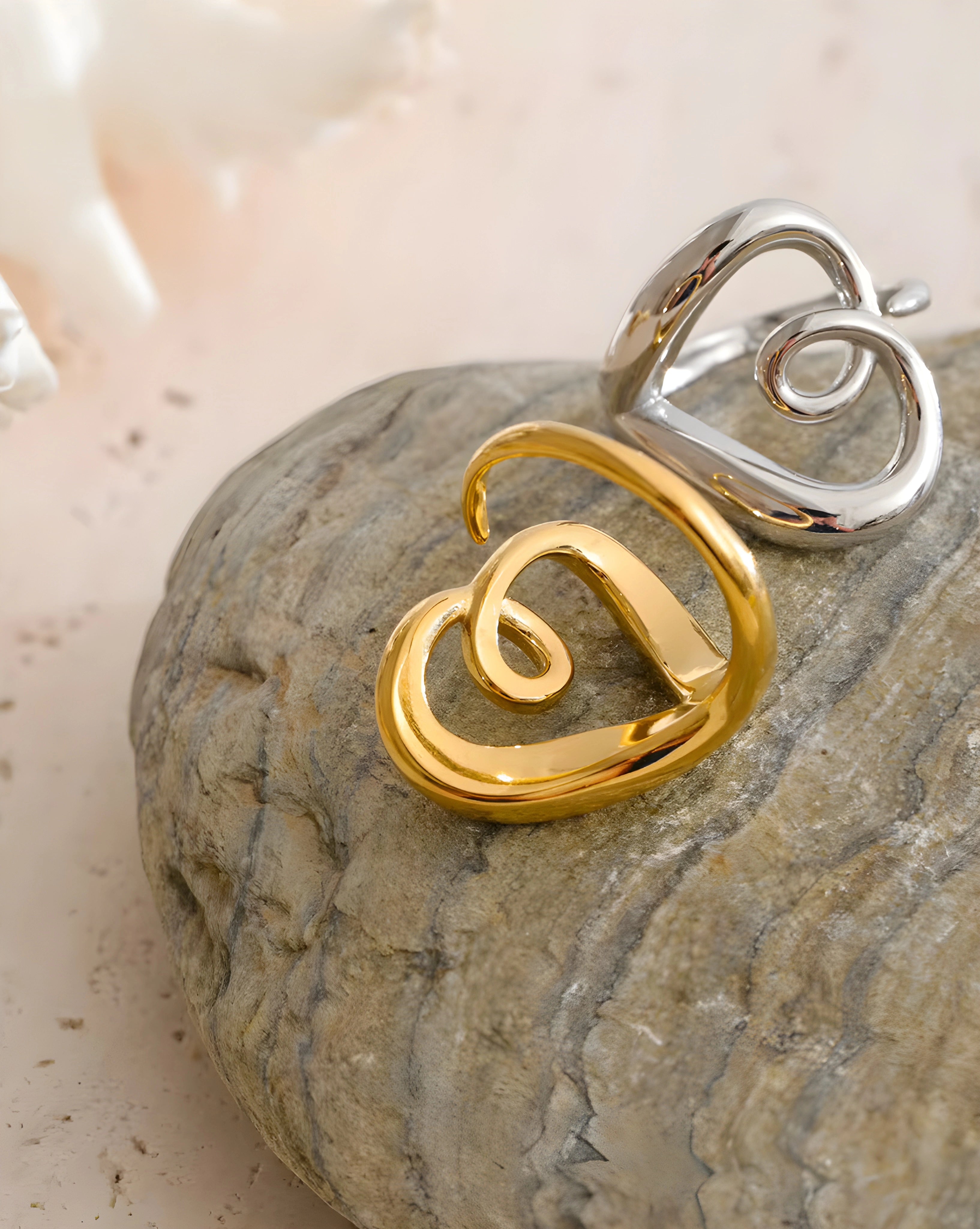 Anel Heart Swirl