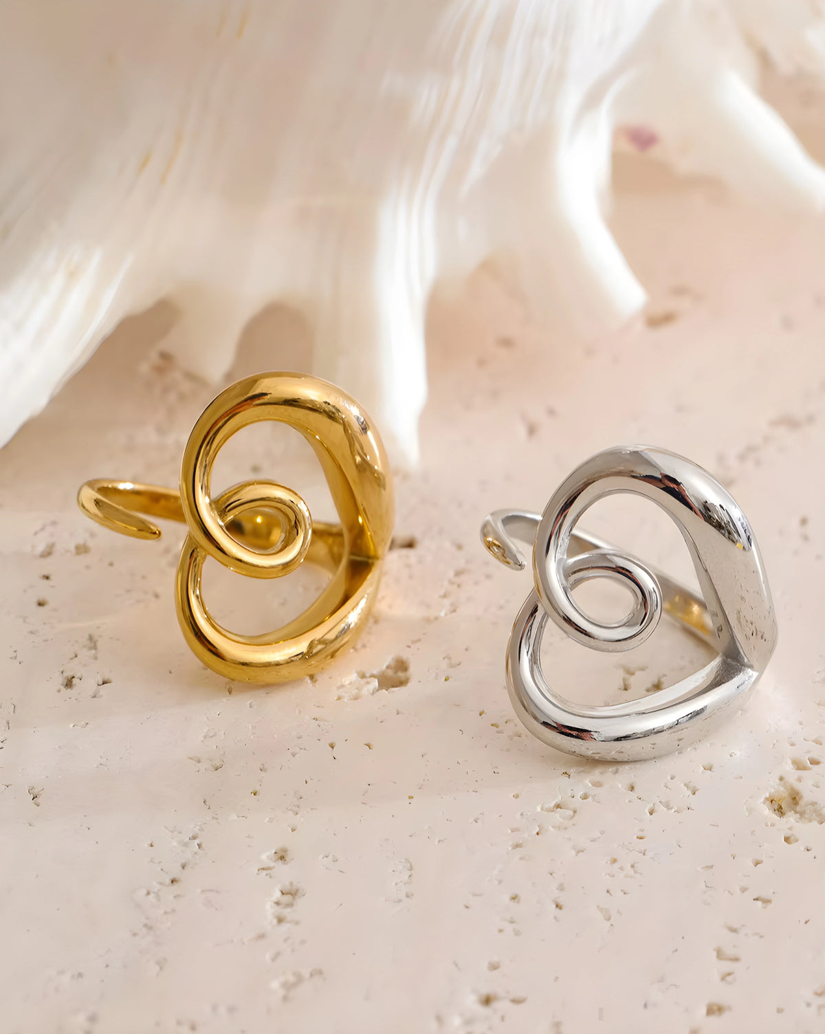 Anel Heart Swirl