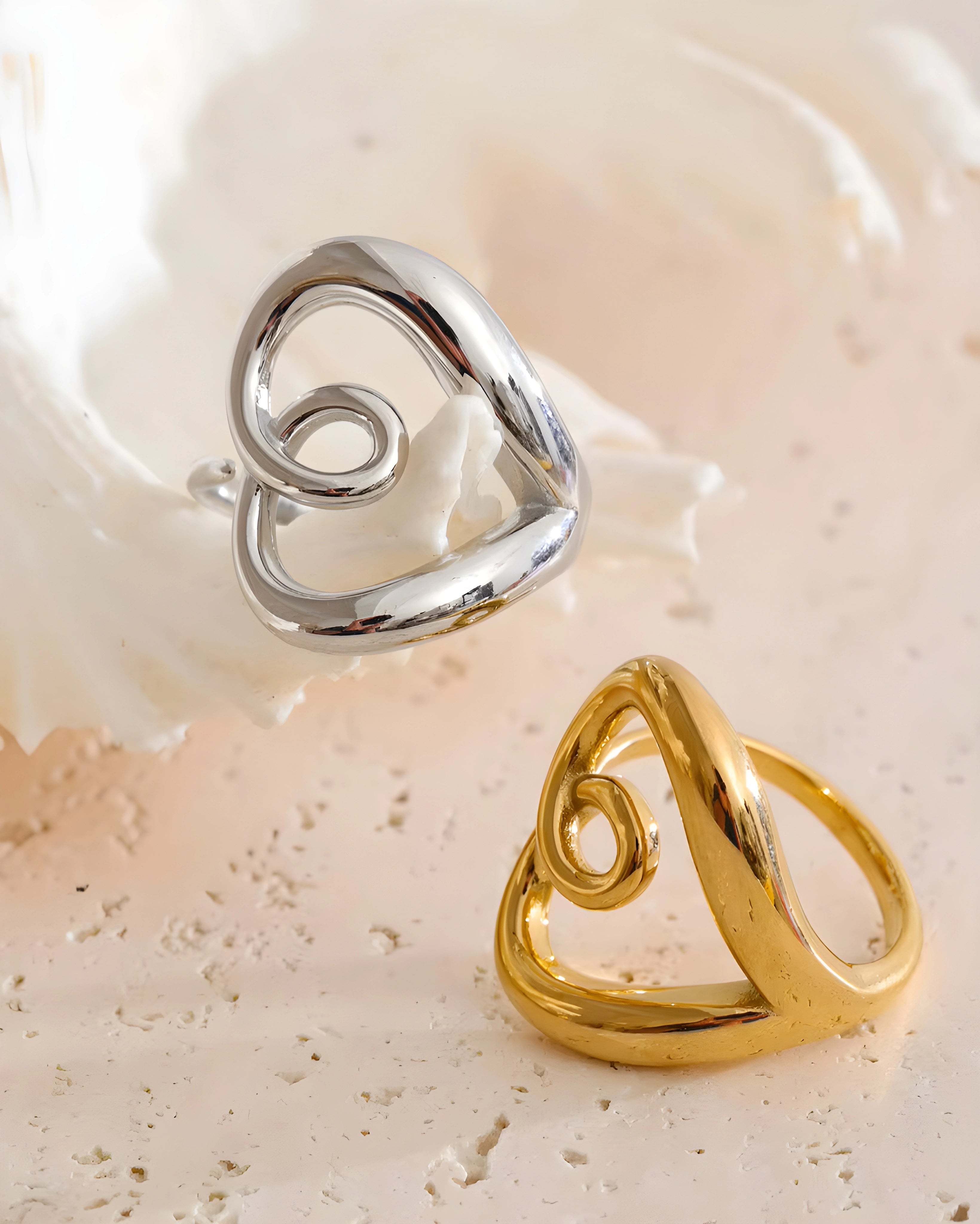 Anel Heart Swirl