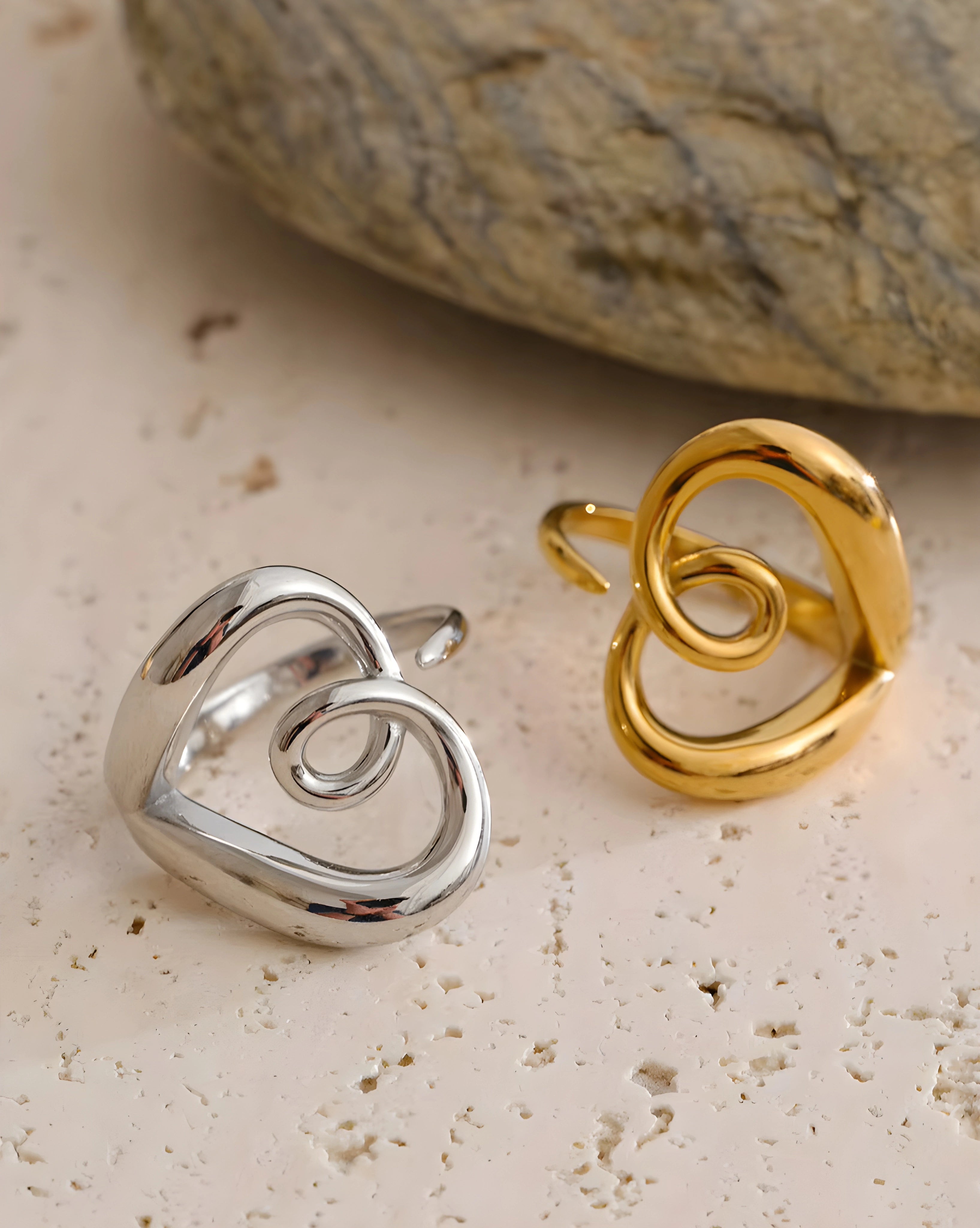Anel Heart Swirl
