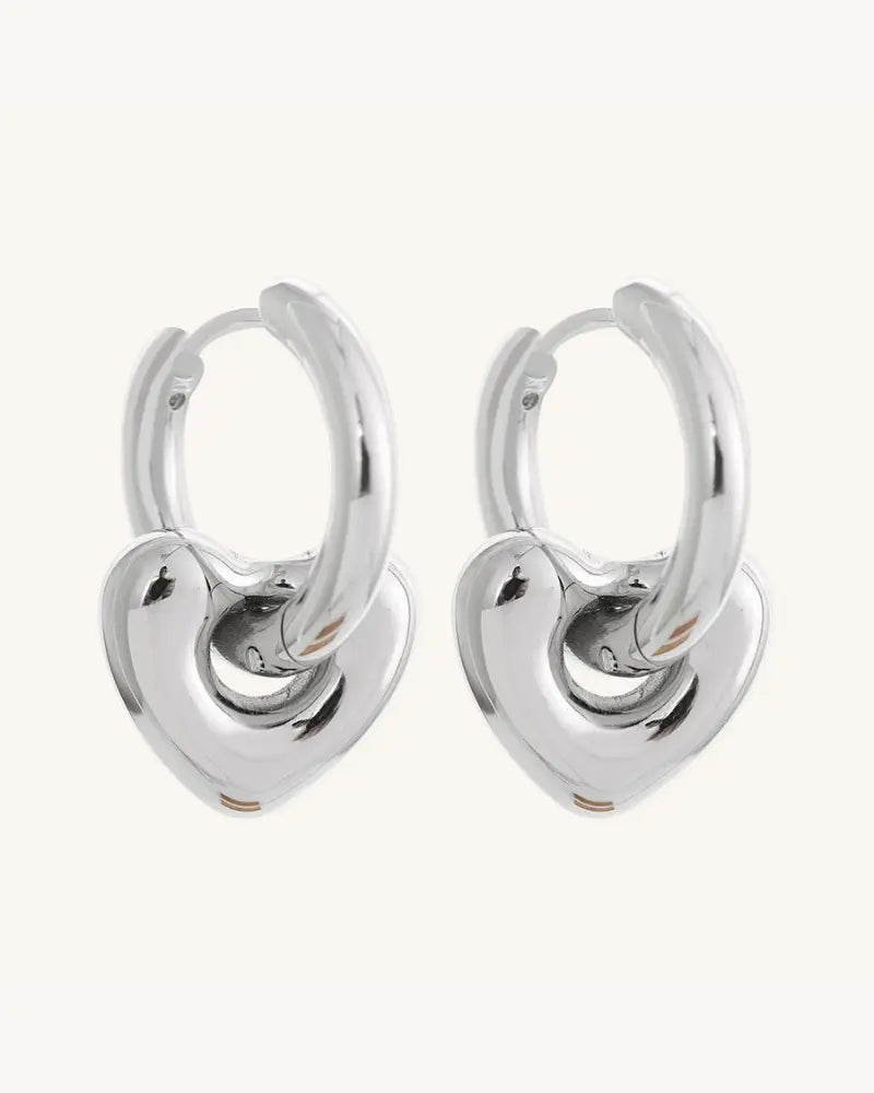 Brinco de Argola Charm Coração