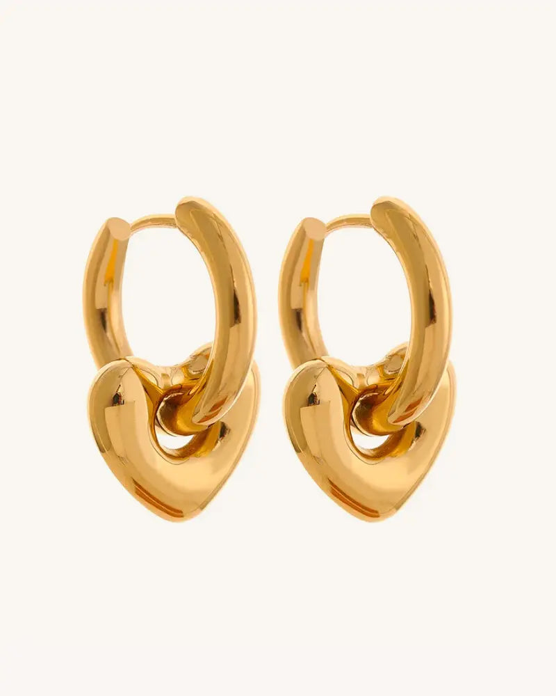 Brinco de Argola Charm Coração