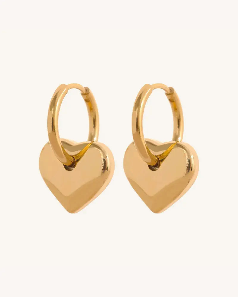 Brinco de Argola Charm Coração Fati