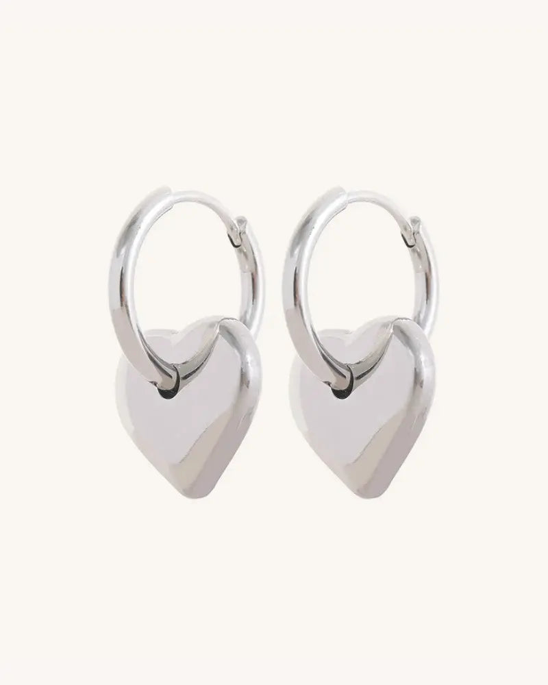 Brinco de Argola Charm Coração Fati