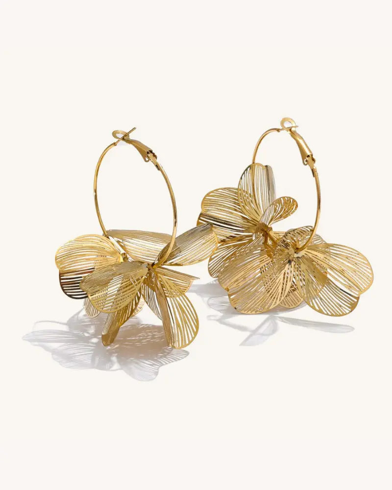Brinco de Argola Flor Boho