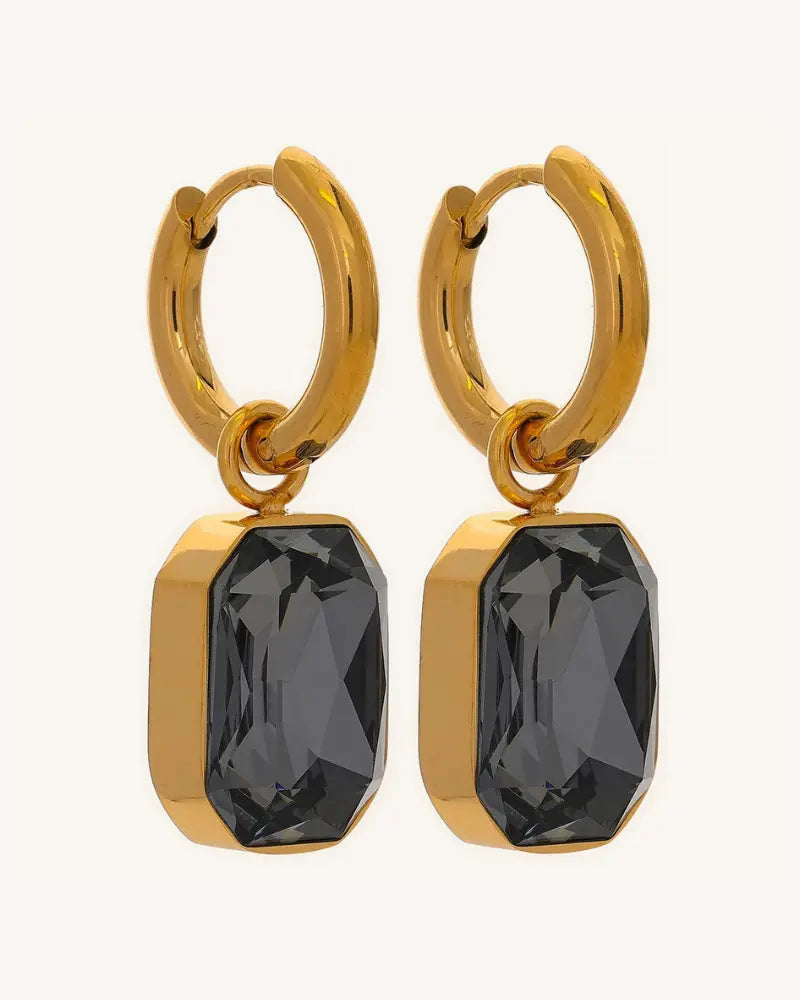 Brinco de Argola Charm Zircônia