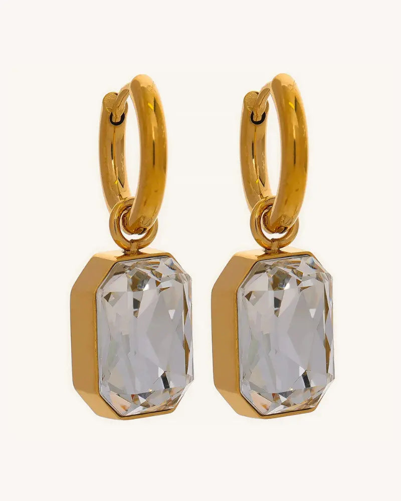 Brinco de Argola Charm Zircônia