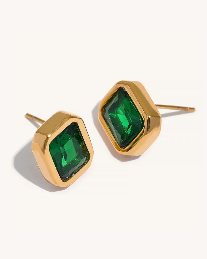 Brinco Stud Square Zircônia