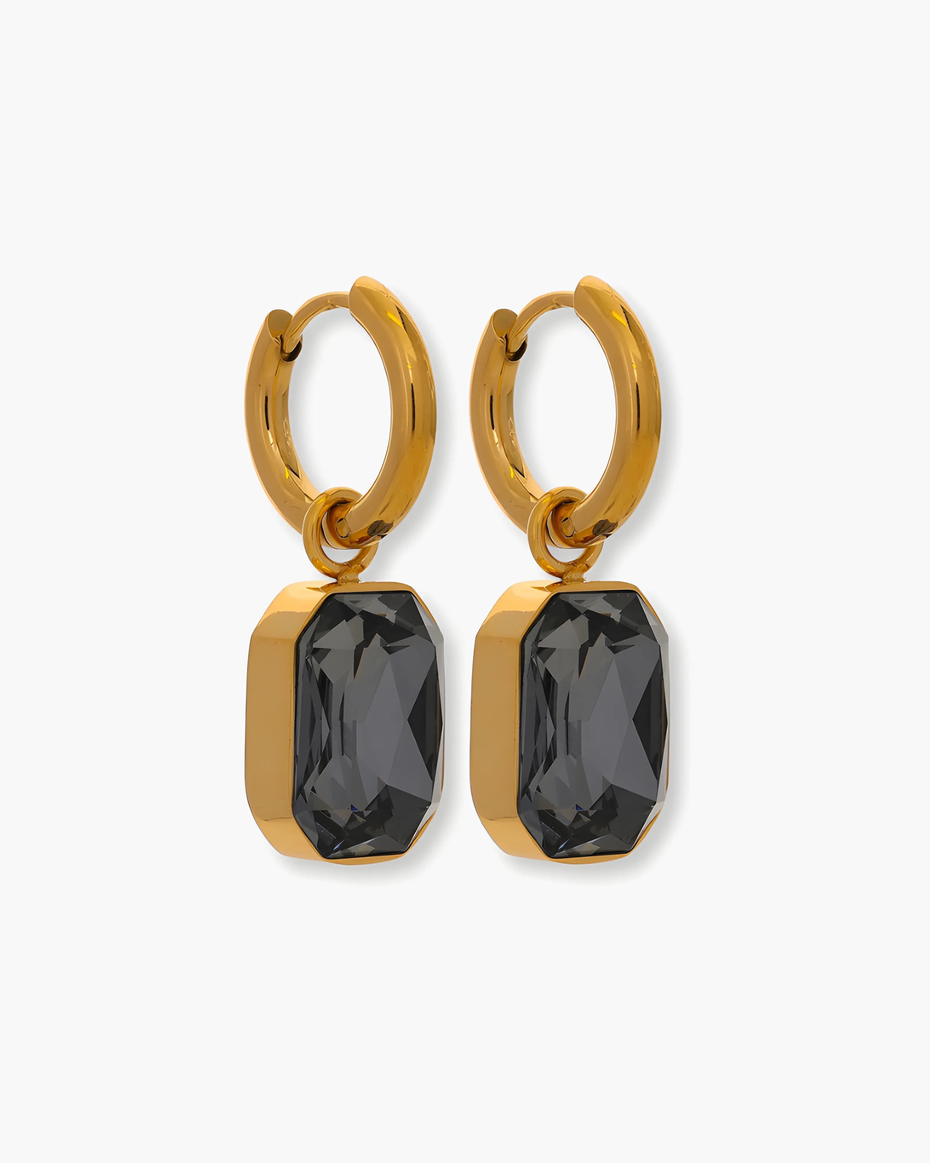 Brinco de Argola Charm Zircônia