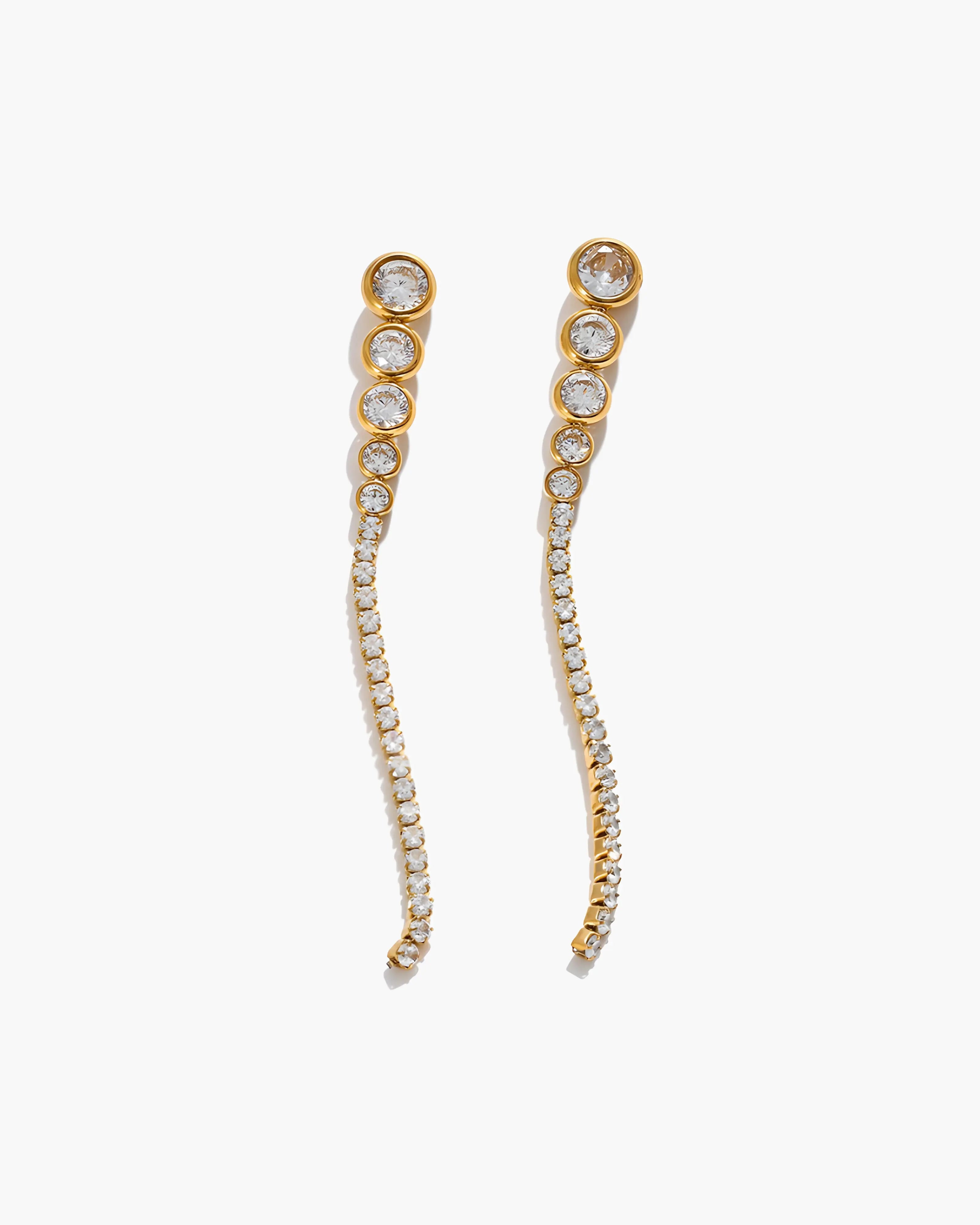 Brinco Longo Tennis Zircônia