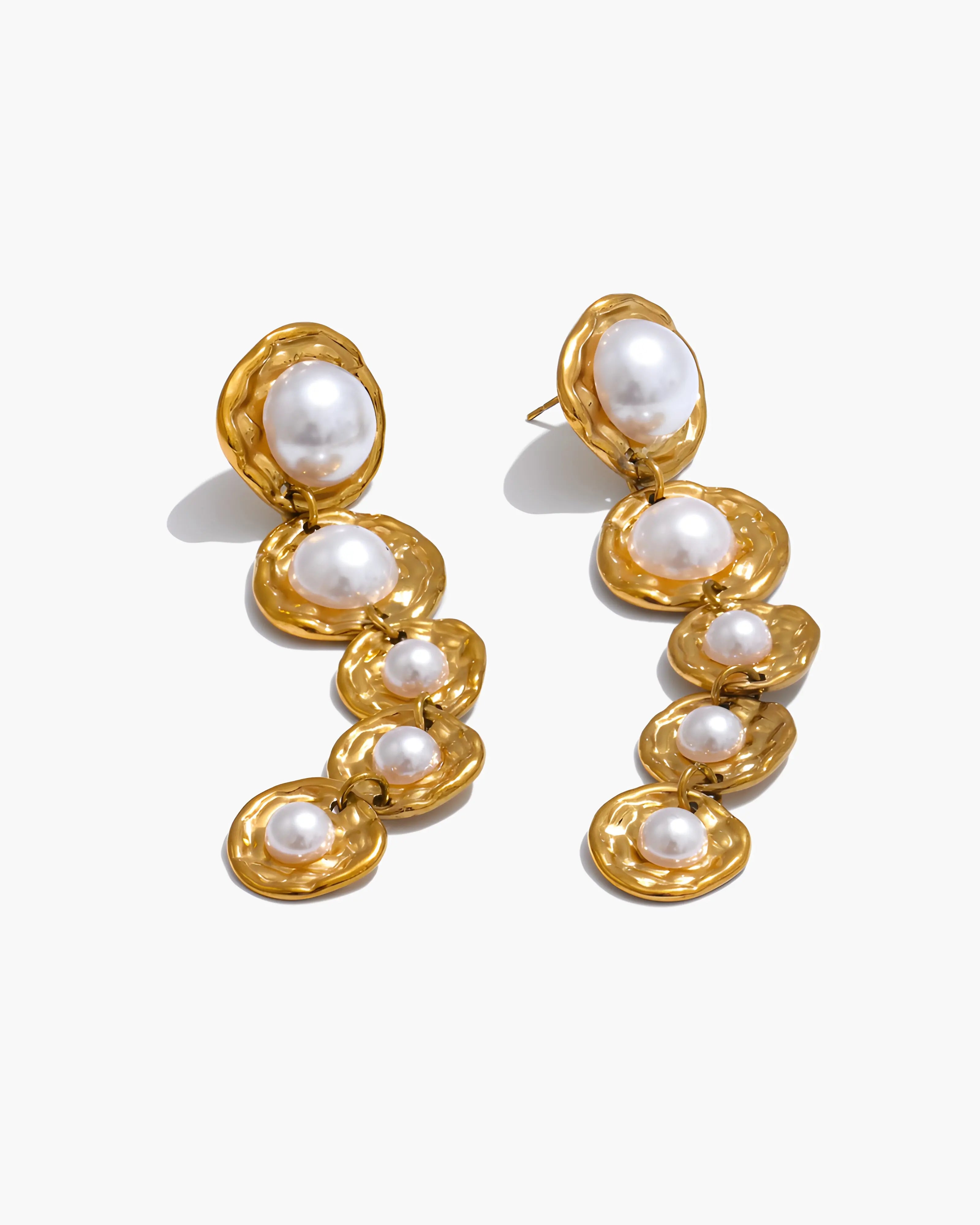 Brinco Pendente Molten Pérolas